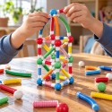 Магнитен STEM конструктор за деца 3D Пръчки и топчета – 45 части