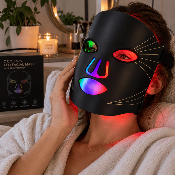 LED маска за лице със 7 цвята и дистанционно управление