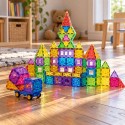 Мащабен магнитен конструктор Кралски замък и коли – 125 части