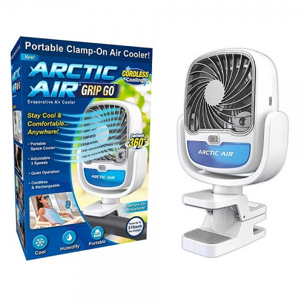 Преносим охладител Arctic Cool Clamp с три скорости на вентилатора и 360-градусова въртяща се глава 