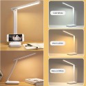 Бяла LED лампа с дълго рамо и различна светлина