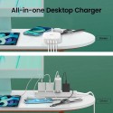 Бързо зарядно устройство с 2 USB и 2 TYPE-C изхода и мощност от 35 W съвместимо с различни устройства