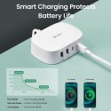 Бързо зарядно устройство с 2 USB и 2 TYPE-C изхода и мощност от 35 W съвместимо с различни устройства