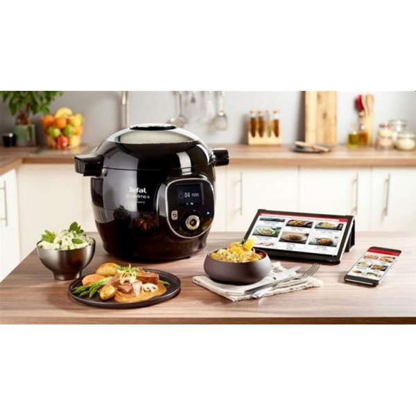 Мултикукър Tefal CY855830 Cook4me Connect с настройки на температурата и включени 150 български рецепти - мощност 1450 W