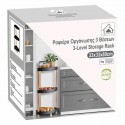 Ъглова етажерка-рафт на 3 нива в черен цвят