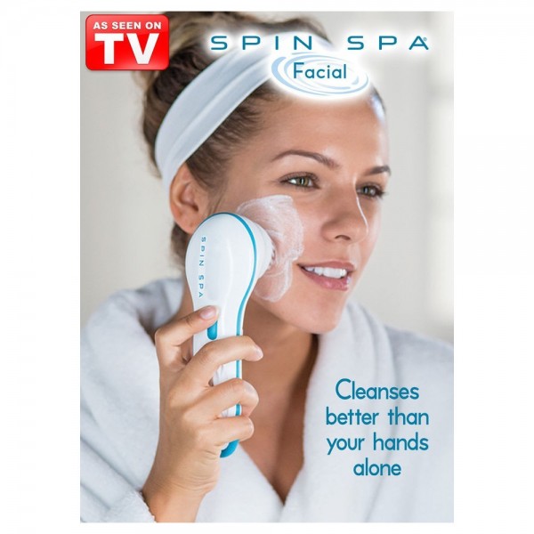Четка за почистване порите на лицето и масаж Spin Spa Face Brush