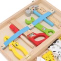 Montessori Детски куфар с 52 части - инструменти и животни за сглобяване от дърво
