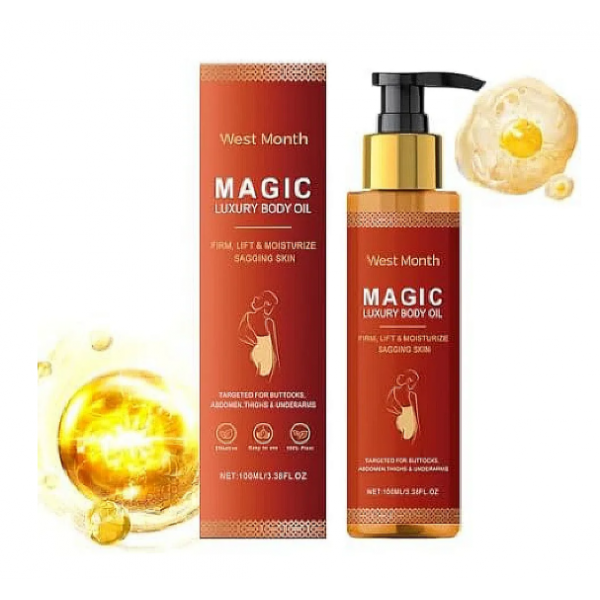 Magic Body Oil масло за тяло с нежен аромат за суха, отпусната кожа или дехидратирана кожа - за всеки сезон и тип кожа