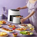 Air Fryer Уред за здравословно готвене с горещ въздух и капацитет от 8 литра и настройка на температурата и времето за готвене 