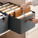Кутия за сърханение на дрехи от текстил с метална рамка - тъмно сив цвят