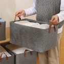 Кутия за сърханение на дрехи от текстил с метална рамка - тъмно сив цвят