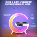Smart LED Лампа G63 - 15W часовник и бързо безжично зареждане с лесен монтаж с функции за осветление