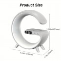 Smart LED Лампа G63 - 15W часовник и бързо безжично зареждане с лесен монтаж с функции за осветление