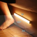 Акумулаторна безжична LED лампа със сензор за движение и обхват 3-5 метра светеща в студена бяла светлина - 1+1 ПОДАРЪК 