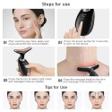 Масажор за лице и шия SayBeauty с масажна и LED светлинна терапия за подобряване на кожата и кръвообращението - за всеки тип кожа