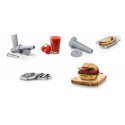 Месомелачка Bosch MFW2510W с мощност 350- 1500 W и приставка за наденица