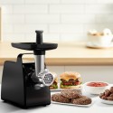 Месомелачка Tefal NE553838 с три решетки от неръждаема стомана за фино, средно и едро нарязване и аксесоари за колбаси, кайма и доматен сок - мощност 2000 W