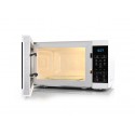 Микровълнова печка Sharp YC-MS02E-W със стоманено вътрешно покритие, 8 автоматични програми и 11 нива на мощност 