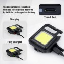 Мини LED фенер с акумулаторна батерия, интензитет на светене 500lm, три режима на работа и ключодържател