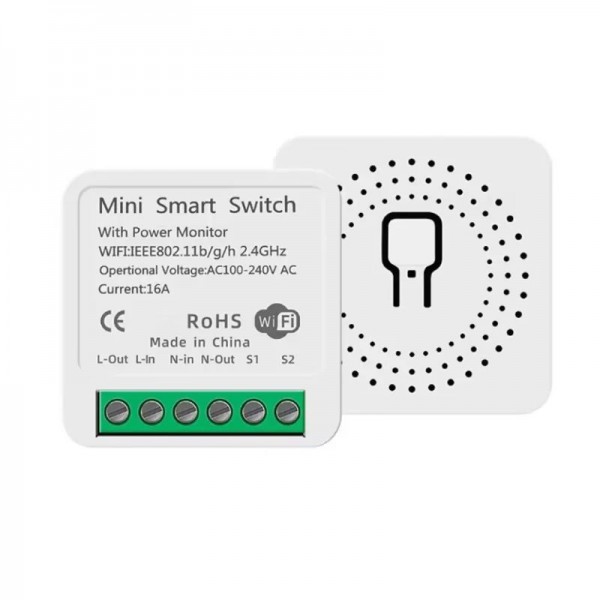 Мини DIY Смарт прекъсвач 16A – WiFi управление чрез Tuya Smart