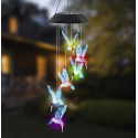 Соларен полилей Colibri с поменящи се LED цветове и висящ дизайн тип вятърен звън