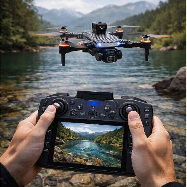 Професионален 8K дрон с вграден LCD дисплей на дистанционното и GPS прецизност със сензори за избягване на препятствия и 5G WiFi видео трансмисия