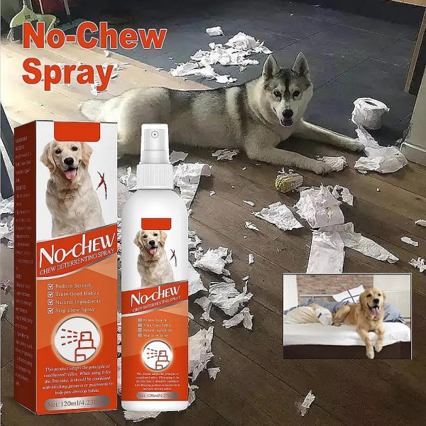 Спрей за кучета котки срещу надраскване и дъвчене на мебели, дрехи, завеси, обувки - опаковка от 120 мл