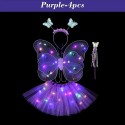 Детски светещ комплект Butterfly подходящ за момичета на възраст между 3 -6 години състоящ се от 4 части 