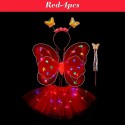 Детски светещ комплект Butterfly подходящ за момичета на възраст между 3 -6 години състоящ се от 4 части 