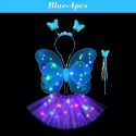 Детски светещ комплект Butterfly подходящ за момичета на възраст между 3 -6 години състоящ се от 4 части 