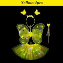 Детски светещ комплект Butterfly подходящ за момичета на възраст между 3 -6 години състоящ се от 4 части 