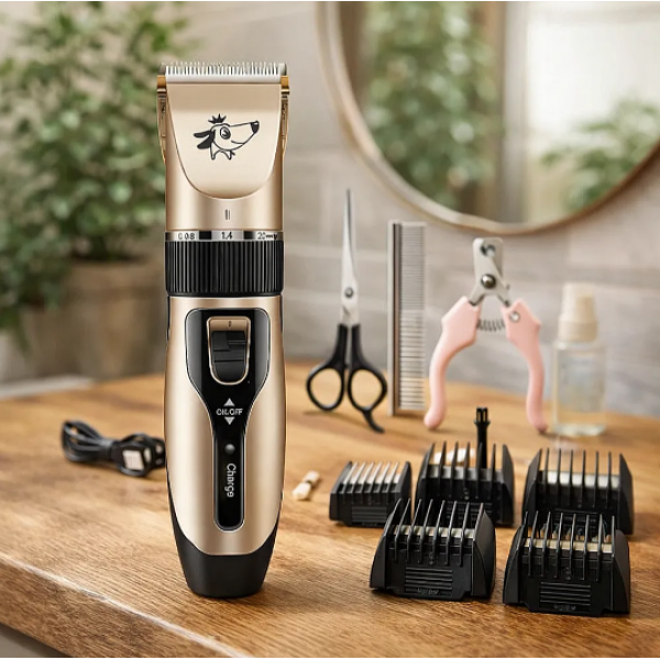Смарт машинка за подстригване на домашни любимци Pet Clipper 6680 - Водоустойчива глава, 5-степенно регулиране и USB порт