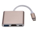 3 в 1 Type C към HDMI адаптер, поддръжка на 4K резолюция, 3D технология и синхронизация с аудио