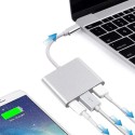 3 в 1 Type C към HDMI адаптер, поддръжка на 4K резолюция, 3D технология и синхронизация с аудио