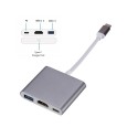3 в 1 Type C към HDMI адаптер, поддръжка на 4K резолюция, 3D технология и синхронизация с аудио