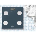 Везна за диагностика на тегло, мастна маса в % и BMI в син цвят с капацитет на натоварвнае до 150 кг