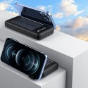 Външна батерия Power Bank с вграден соларен панел и две USB порта за зареждане - капацитет 30000 mAh 