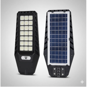 Соларна лампа с мощност 1600W в ярко LED осветление, 120° широк обхват на светлината подходяща за паркинги, складови помещения, улици, ферми