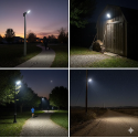 Соларна лампа с мощност 1600W в ярко LED осветление, 120° широк обхват на светлината подходяща за паркинги, складови помещения, улици, ферми
