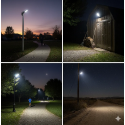 Соларна лампа подходяща за големи терени с автоматичен сензор, 12 LED диода, мощност 1200W и външно осветление 