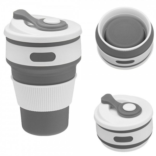 Сгъваема чаша от силикон, 350ml 